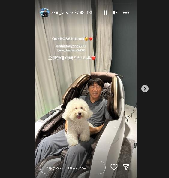 Shin Tae-yong mudik ke Korea Selatan. (Instagram/@shin_jaewon77)