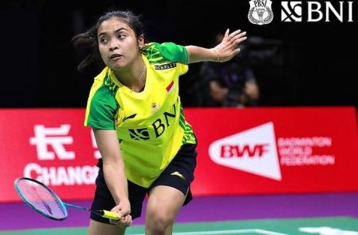 Tunggal putri Gregoria Mariska Tunjung di Piala Sudirman 2023. (Instagram/@ina.badminton)