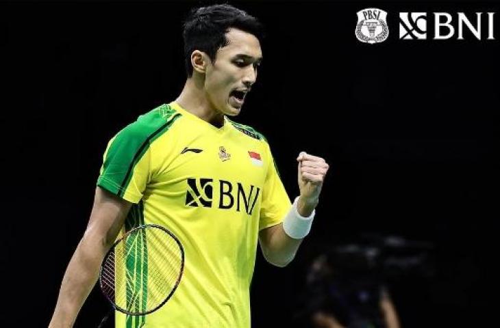 Tunggal putra Indonesia Jonatan Christie di SEA Games 2023. (Instagram/@ina.badminton)