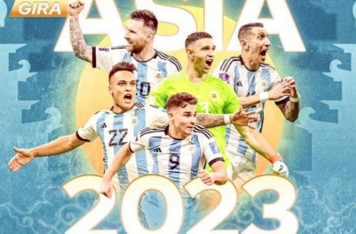 Timnas Argentina tur Asia untuk melawan Australia dan Argentina. (Twitter/@Argentina)