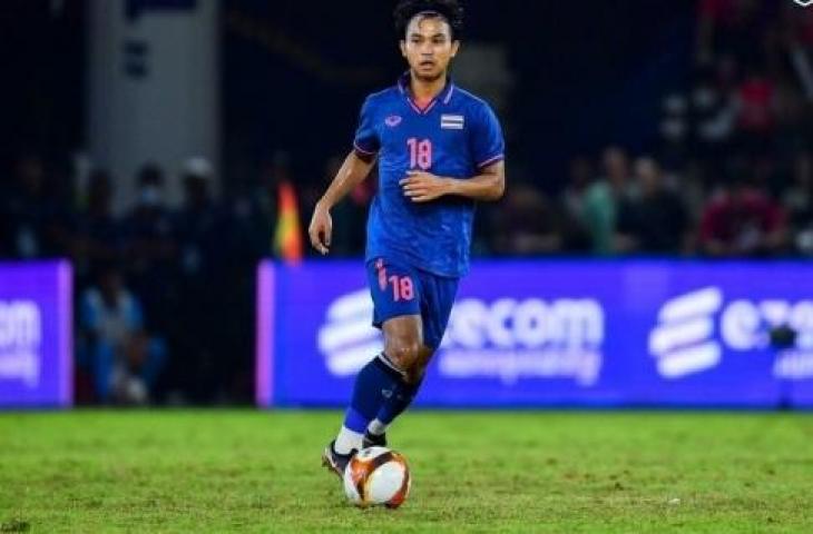 Gelandang Timnas Thailand U-22, Thirapak Prueangna. (Dok. Tinthethao)