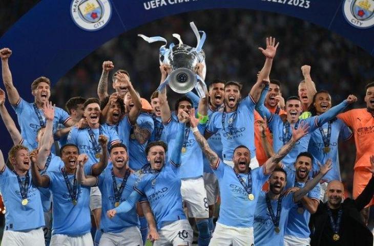 Manchester City juara Liga Champions usai kalahkan Inter Milan 1-0. (Twitter/@ErlingRoIe)