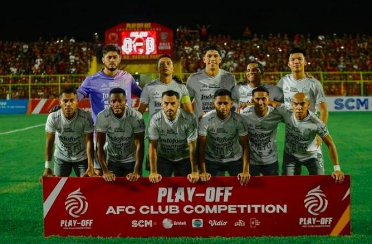 Potret pemain Bali United saat tampil di playoff Kualifikasi Liga Champions Asia. (Dok. Bali United)