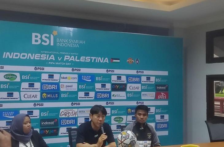 Shin Tae-yong usai post match laga Timnas Indonesia vs palestina (chatwithamelia.xyz/Gagah Radhitya)