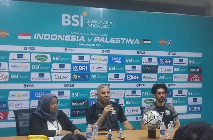 Pelatih Makram Daboub mendoakan Timnas Indonesia bisa meraih kemenangan lawna Argentina (chatwithamelia.xyz/gagah radhitya)