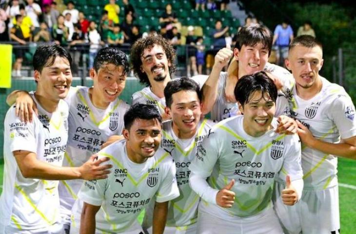 Asnawi Mangkualam bantu Jeonnam Dragons kalahkan Gimpo FC dengan skor 2-1 dalam lanjutan K League 2. (Instagram/jeonnamdragons_fc)