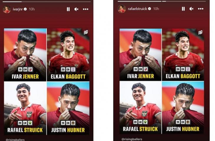 Respon Ivar Jenner dan Rafael Struick usai disorot media Inggris (Instagram/ivarjnr, Instagram/rafaelstruick)