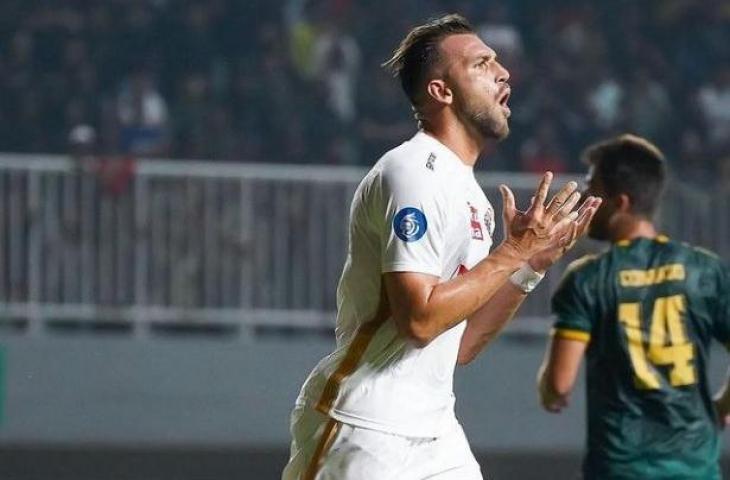 Striker Persija Jakarta, Marko Simic, saat melawan Persikabo 1973. (Dok. Persija)