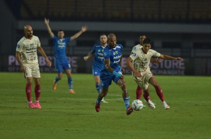 Penyerang Persib David Da Silva pada pertandingan kontra Bali United. (Dok. Persib)