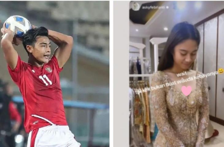 Kolase Pratama Arhan dan Azizah Salsha. (PSSI & Instagram)