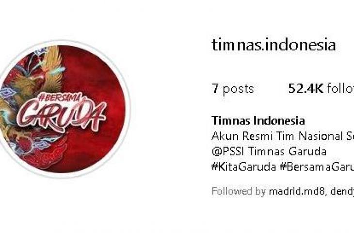 Akun resmi Timnas Indonesia. (Instagram)