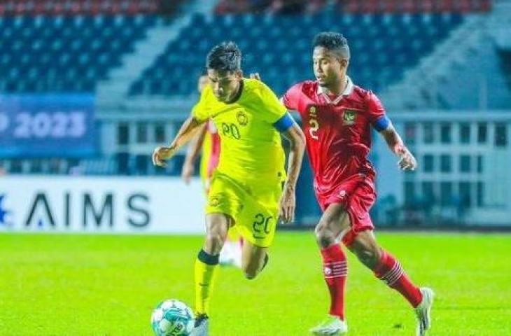 Kapten Timnas Indonesia U-23 Bagas Kaffa saat lawan Malaysia di Piala AFF U-23 2023. (Instagram/@famalaysia)