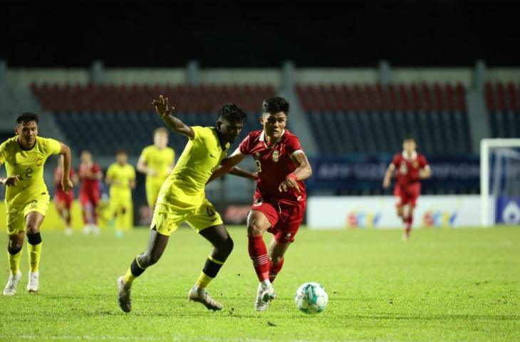 Aksi Ramadhan Sananta saat Timnas Indonesia U-23 melawan Malaysia di Piala AFF U-23 2023. (Dok. PSSI)