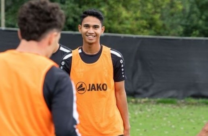 Pemain KMSK Deinze dan Timnas Indonesia Marselino Ferdinan. (Instagram/@kmskdeinze)