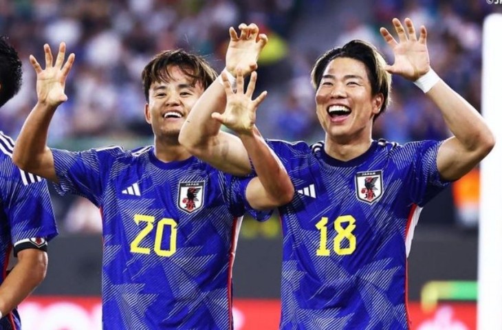 Timnas Jepang saat melumat Jerman. (Dok. JFA)