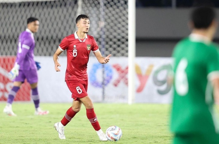 Gelandang Timnas Indonesia U-23, Ivar Jenner, dalam laga melawan Turkmenistan. (Dok. PSSI)