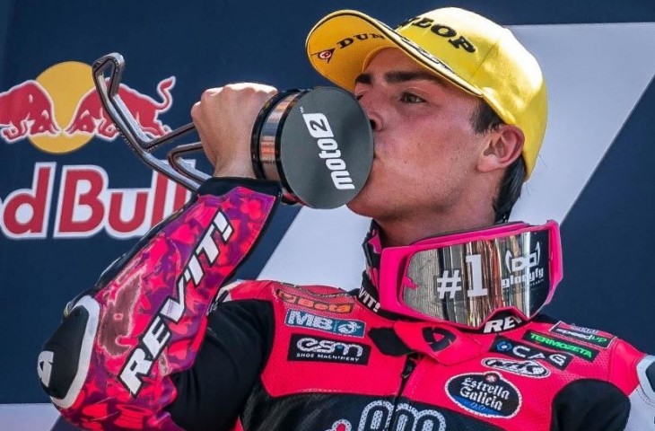 Rider atau pembalap Moto2, yakni Alonso Lopez Gonzalez. (Instagram/alonsolopez_21)