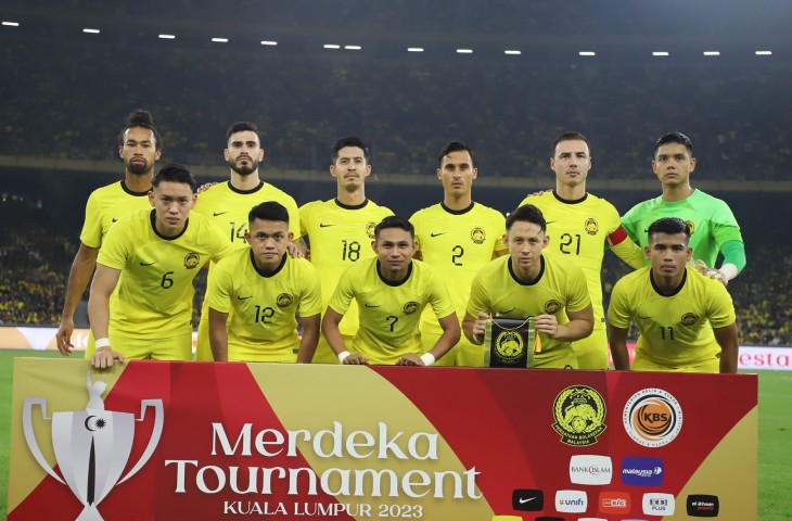 Timnas Malaysia di Piala Merdeka 2023, mereka naik peringkat. (Dok. FAM)