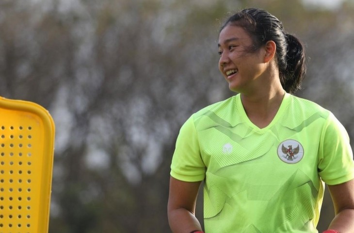 Kiper Timnas Indonesia, Fani Supriyanto sedang melakukan pemusatan latihan Timnas Indonesia wanita.