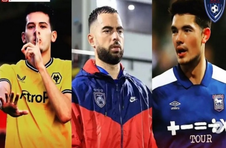 Justin Hubner, Jordy Amat dan Elkan Baggott, ketiganya merasakan langsung atmosfir Premier League (@liputanbola.timnas)