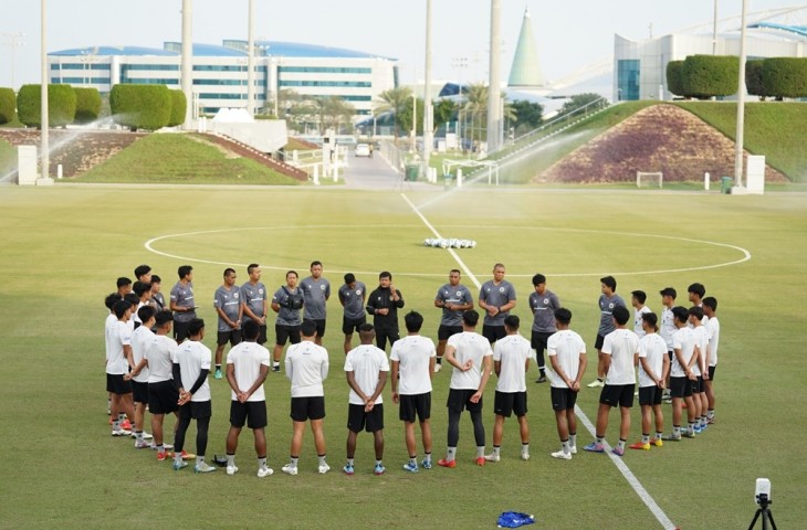 Skuad Timnas Indonesia U-20 dalam pemusatan latihan di Qatar. (PSSI)