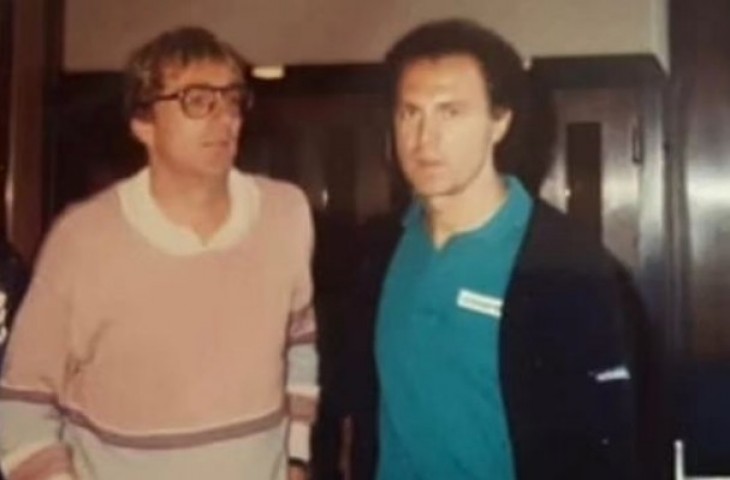 Mantan pelatih Persib, Rober Albers bersama Franz Beckenbauer. (tangkap layar Instagram)