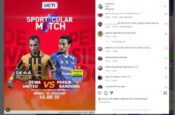 Dewa United vs Persib Live RCTI, Netizen Curiga: Bau-baunya...