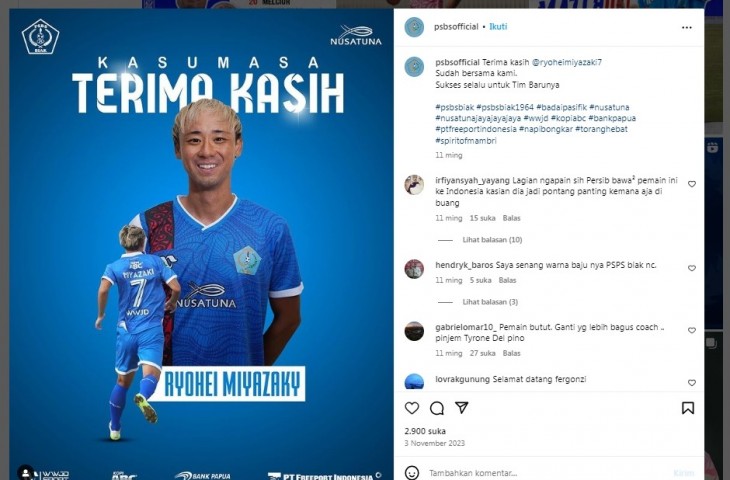 Eks pemain selaksi Persib asal Jepang. 