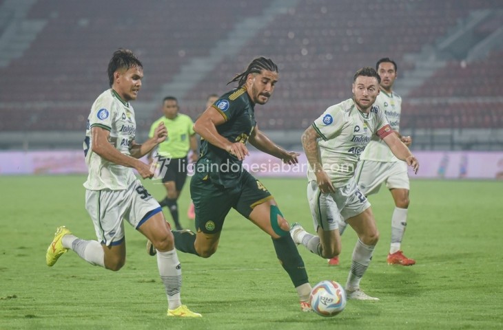 Pertandingan Persikabo vs Persib di Stadion Kapten I Wayan Dipta, Jumat 15 Maret 2024. Persib unggul 1-3. (Liga 1)