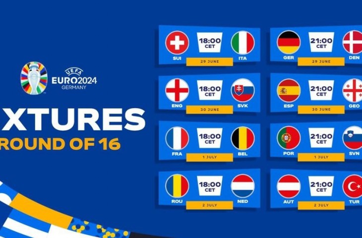 Jadwal babak 16 besar Euro 2024. (Dok. Euro 2024)