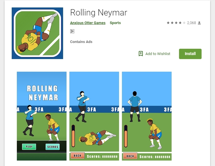 Rolling Neymar/Google Play