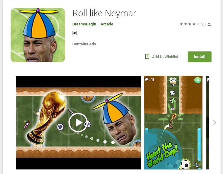 Roll Like Neymar/Google Play