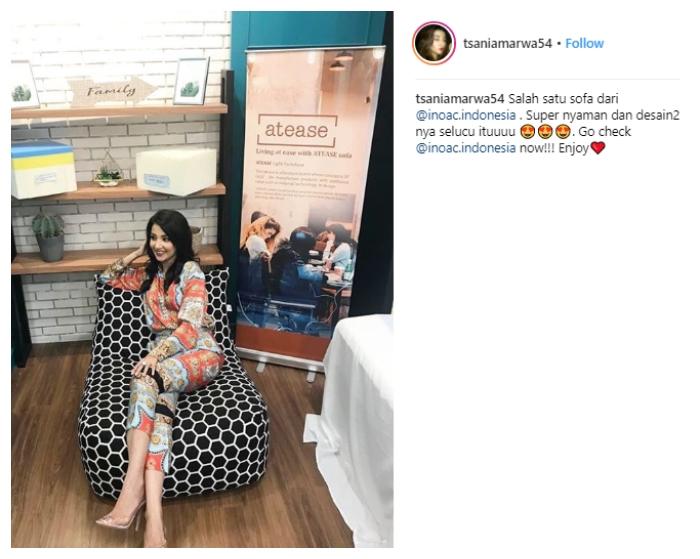 Jumpsuit motif ala Tsania Marwa. (Instagram/@tsaniamarwa54)