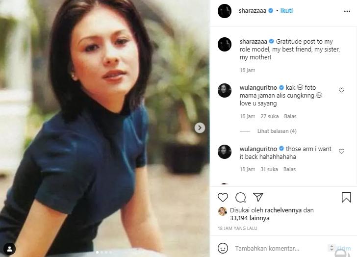 Foto Wulan Guritno saat masih muda (Instagram.com)