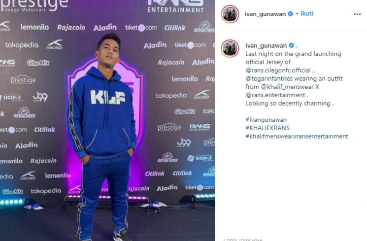 Ivan Gunawan rancang Jersey Rans Cilegon FC (Instagram/@ivan_gunawan)