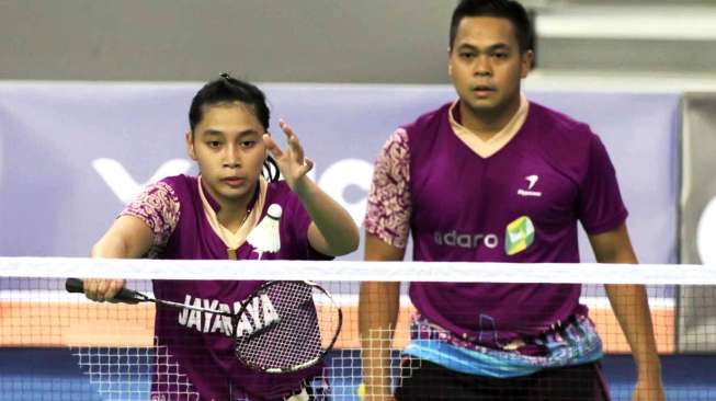 Pasangan ganda campuran Pia Zebadiah Bernadeth/Markis Kido. [BadmintonIndonesia.org]