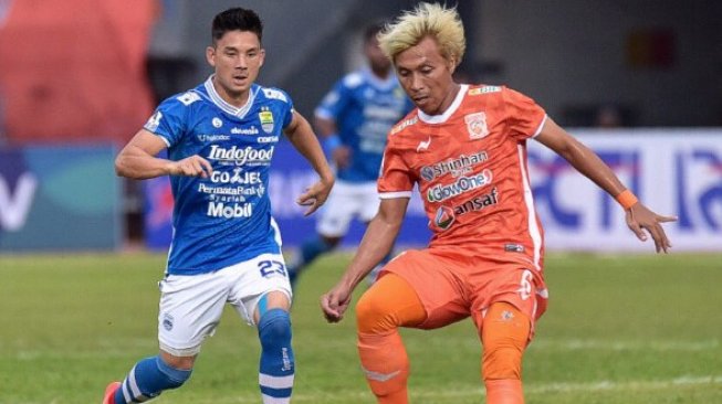 Suasana laga Borneo FC vs Persib pada laga leg pertama perempatfinal Piala Indonesia di Stadion Segiri, Samarinda, Rabu (24/4/2019) sore WIB. [laman resmi Persib]