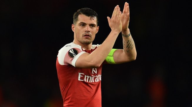 Gelandang Arsenal, Granit Xhaka. [Glyn KIRK / AFP]