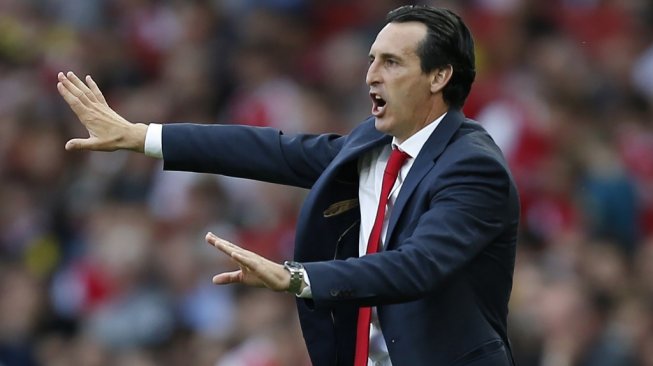 Manajer Arsenal, Unai Emery. [Ian KINGTON / IKIMAGES / AFP]