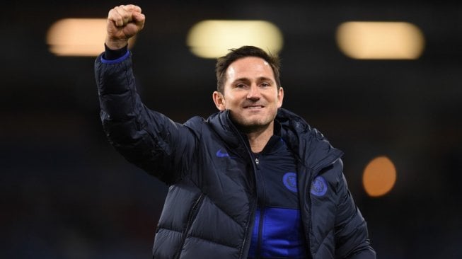 Pelatih Chelsea, Frank Lampard. (OLI SCARFF / AFP)