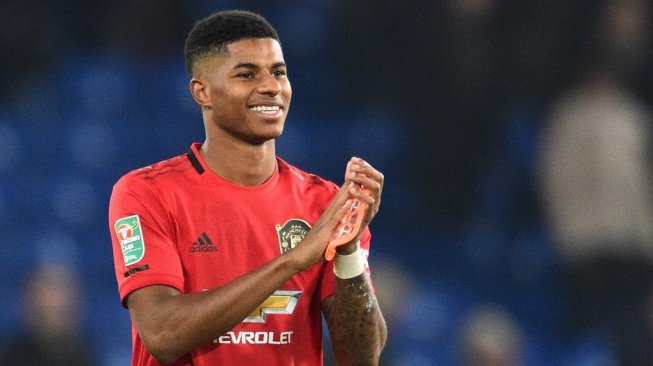 Penyerang Manchester United, Marcus Rashford. [Glyn KIRK / AFP]