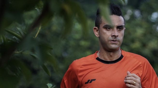 Otavio Dutra ikut latihan perdana bersama dengan tim Persija di Lapangan PS AU, Halim Perdanakusuma, Rabu (29/1/2020). (Dok. Persija). 