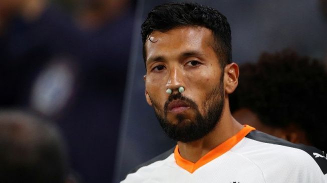 Ezequiel Garay, Bek Valencia. [Antara]