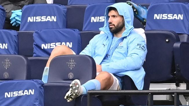 Penyerang Manchester City, Sergio Aguero. [LAURENCE GRIFFITHS / POOL / AFP]