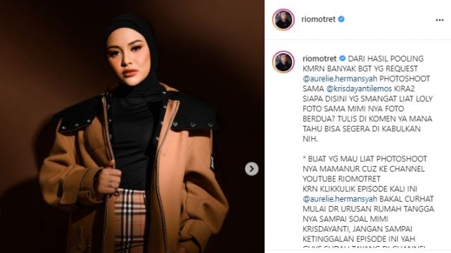 Gaya glamor Aurel pakai hijab [Instagram]