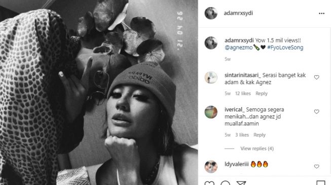 Potret mesra Adam Rosyadi dan Agnez Mo [Instagram/adamrxsydi]