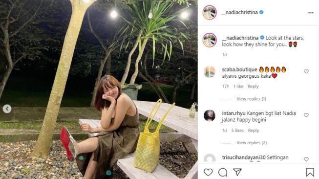 Potret Nadia Christina istri Alfath Fathier. [Instagram/__nadiachristina]