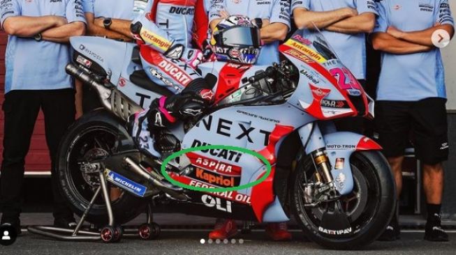 Aspira menjadi salah satu sponsor tim Gresini (Instagram)