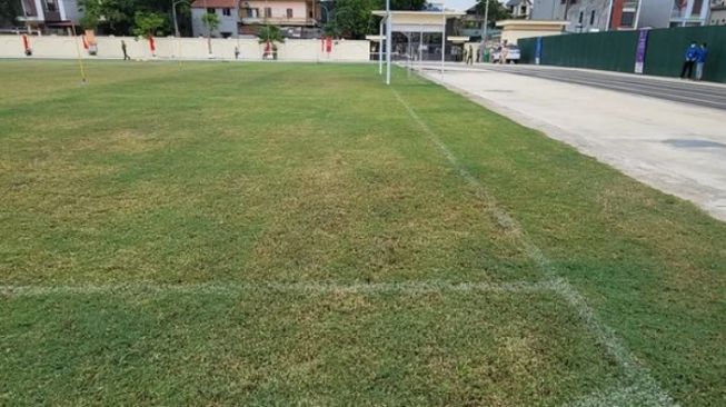 Kondisi Lapangan tempat latihan timnas Indonesia U-23 di Vietnam (IG @shintaeyong7777)