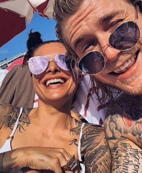 Loris Karius dan Sophia Thomalla. (Instagram/sophiathomalla)